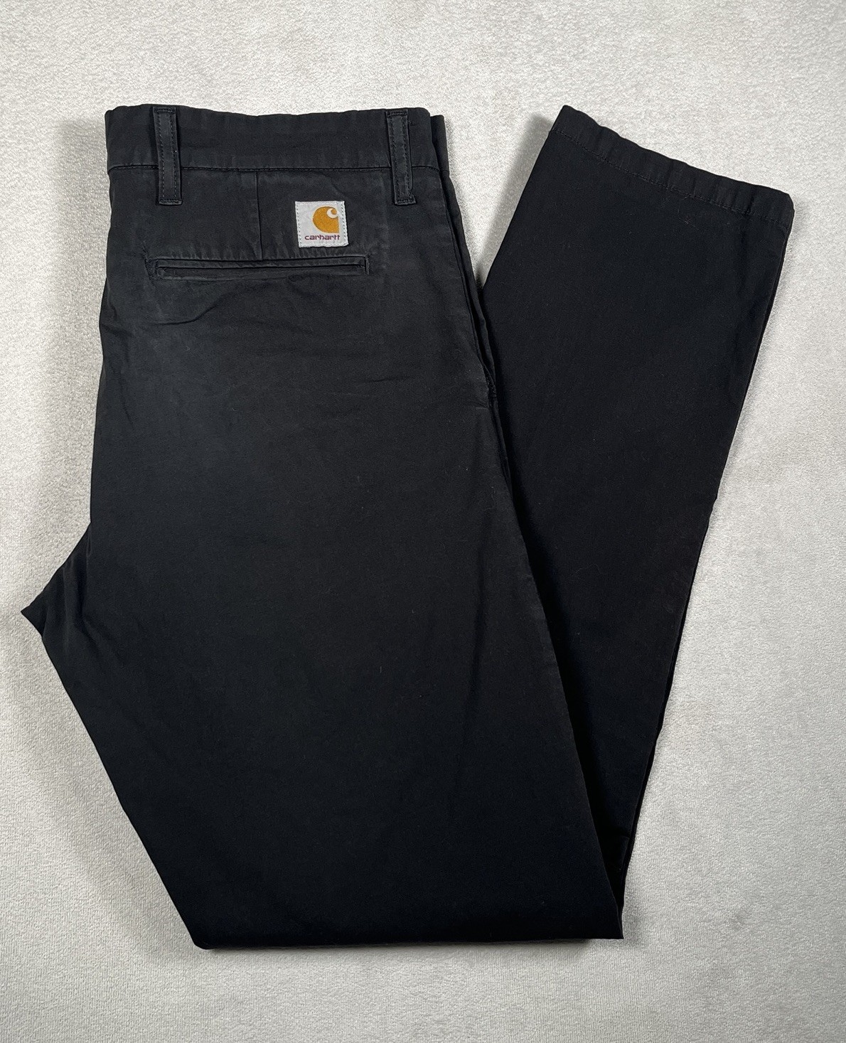 Carhartt WIP Mens Sid Pant Slim Tapered Stretch Chino Work Pants Black 32x32