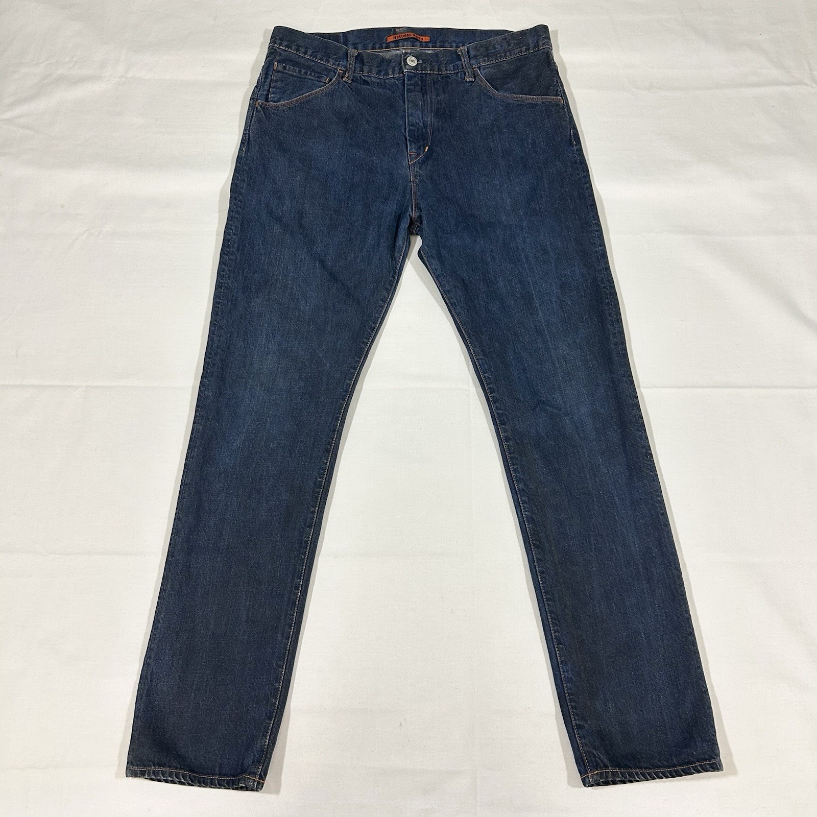 Vintage Hiroshi Kato Men’s Sz 33x31 Slouch Fit Straight Leg Tarnish Blue Y2K USA