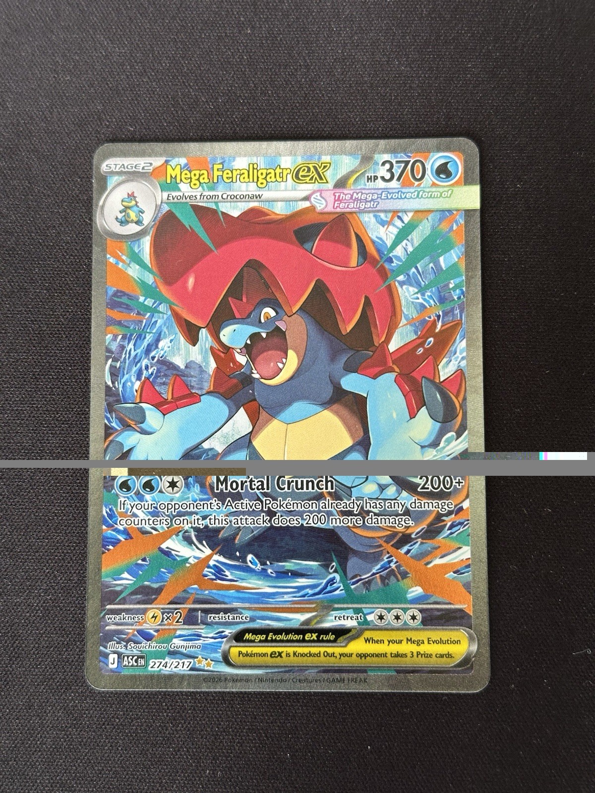 Mega Feraligatr ex 274/217 Me: Ascended Heroes Holo Sir Illustration Rare - NM