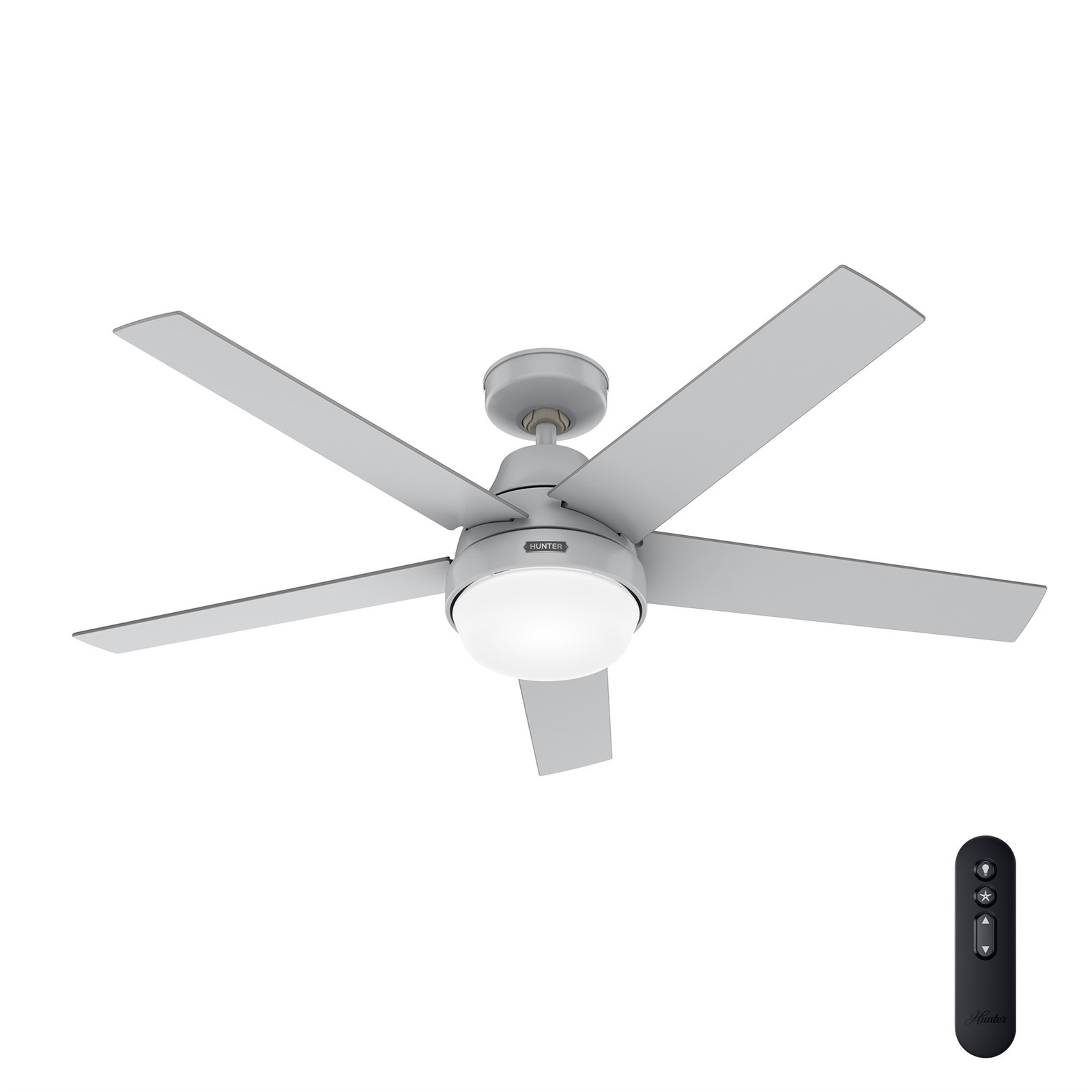 Hunter Fan 52in Dove Grey Indoor Ceiling Fan with Light and Remote Control