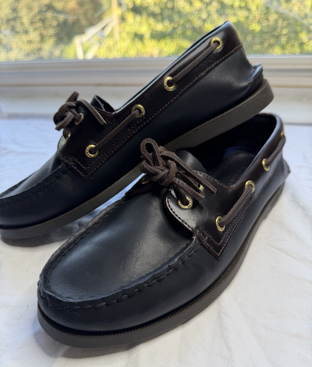 Sperry Men’s Brown and Black Boat Shoes US 8 Sperry Men’s Brown and Black Boat Shoes US 8