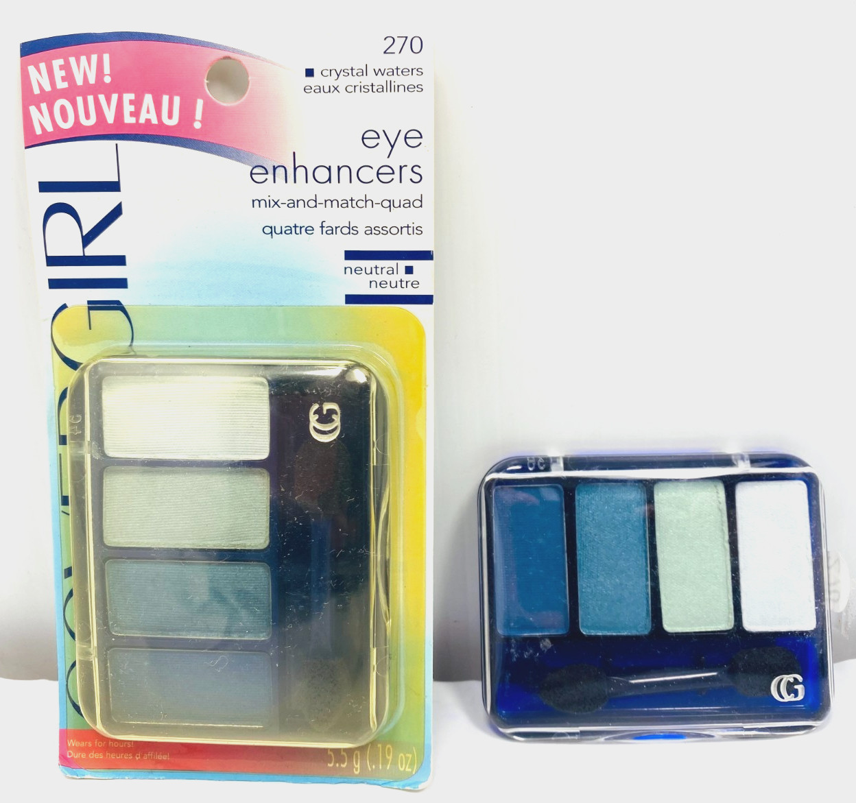 (2) COVERGIRL Eye Enhancers Mix & Match Quad Eyeshadow #270 Crystal Waters *RARE