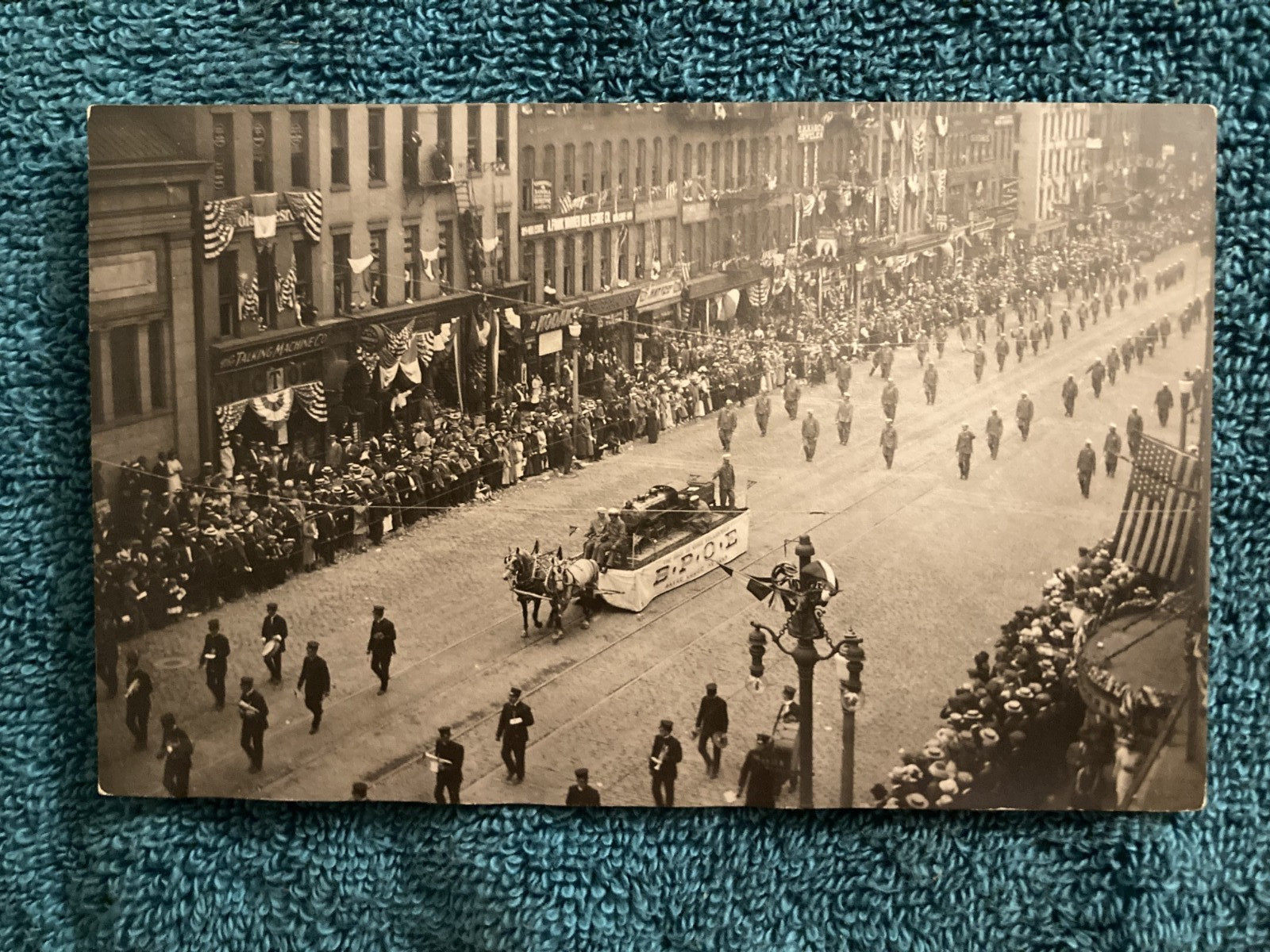 RPPC Unknown City Parade EPOE Advertisement on Float c1910 RPPC Unknown City Parade EPOE Advertisement on Float c1910