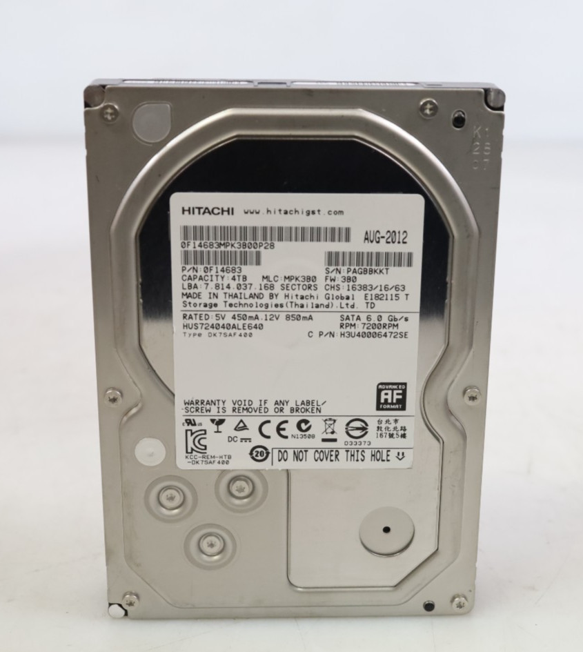 Hitachi 4TB 0F14683 MPK3B0 3.5\ Hitachi 4TB 0F14683 MPK3B0 3.5\