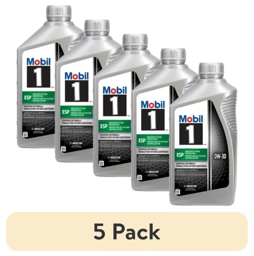 HOT SALE Mobil 1 ESP Full Synthetic Motor Oil 0W-30 1 Quart – 5 Pack
