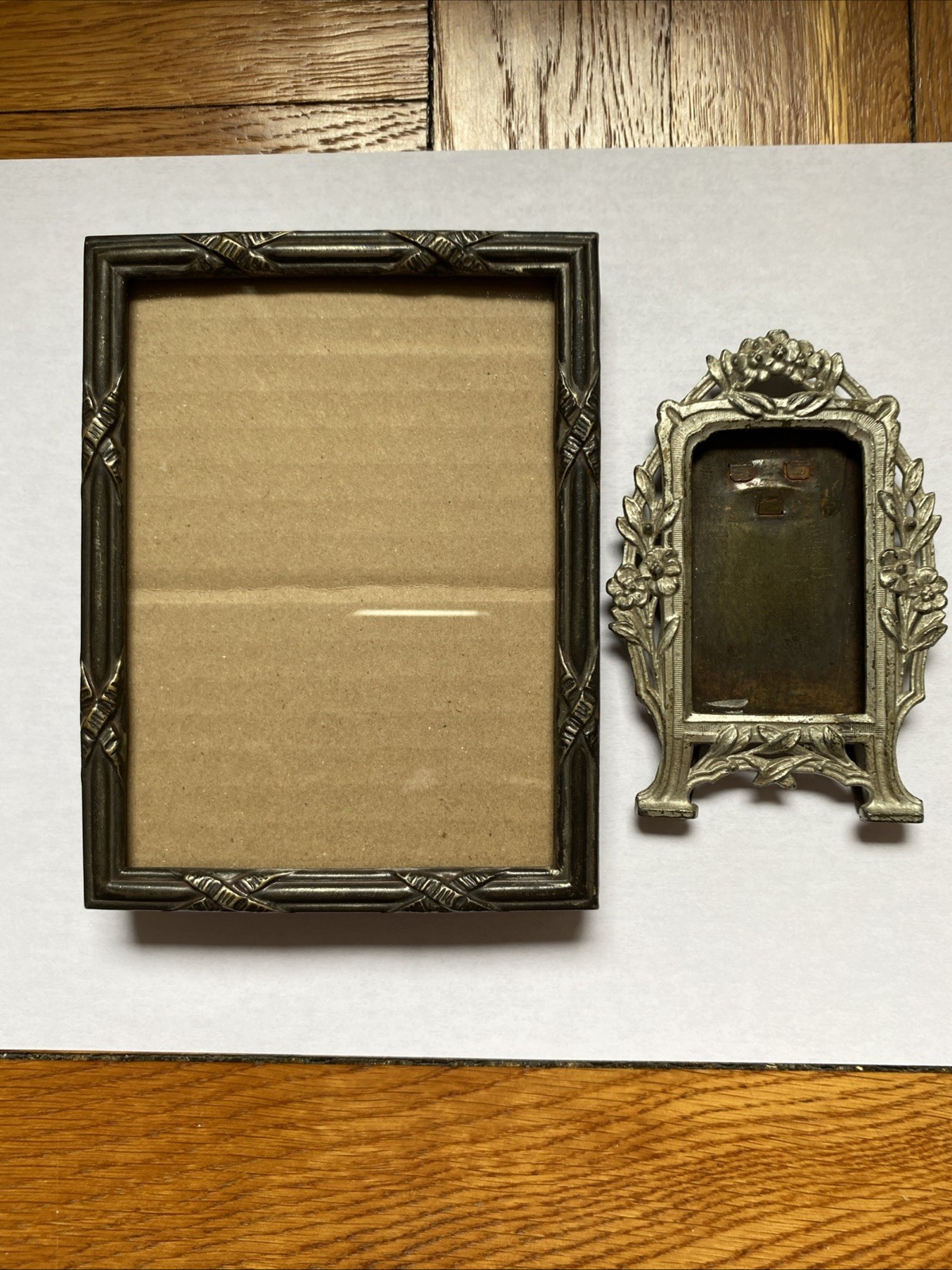 Antique Metal Picture Frames Photos Plated Floral Decorative Victorian May 1908 Antique Metal Picture Frames Photos Plated Floral Decorative Victorian May 1908