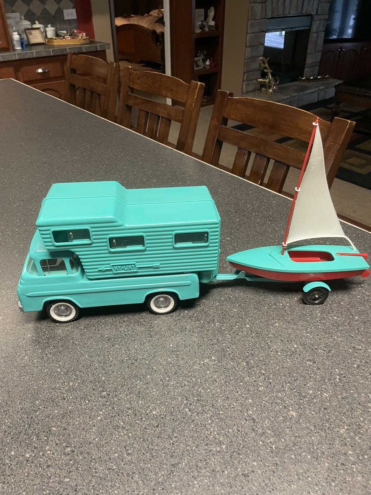 Vintage Nylint No. 5400 Camper truck with Sailboat and trailer. Complete NICE Vintage Nylint No. 5400 Camper truck with Sailboat and trailer. Complete NICE