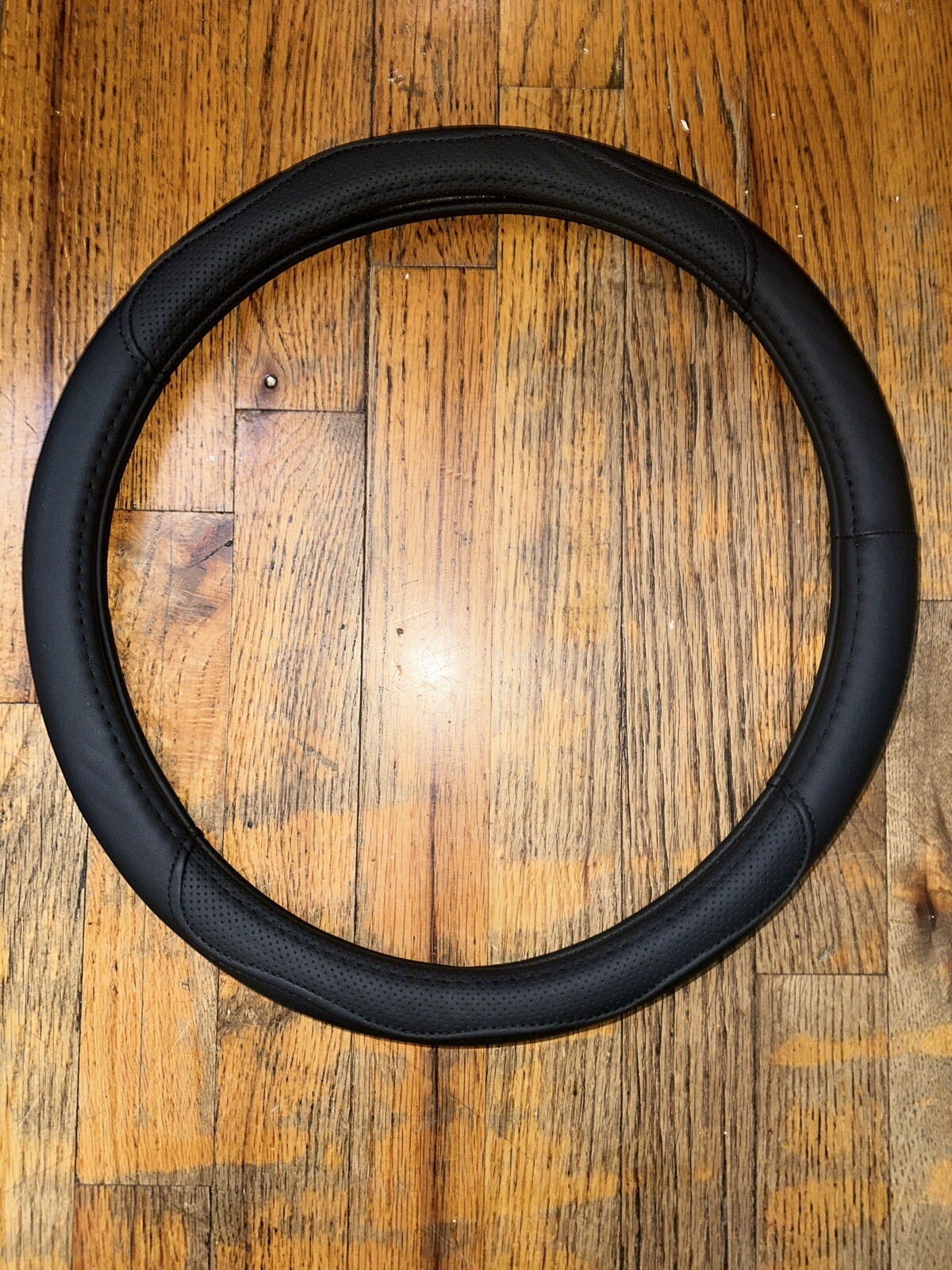 Premium 15” (38 cm) Leather Steering Wheel Cover Luxury Comfort Non Slip