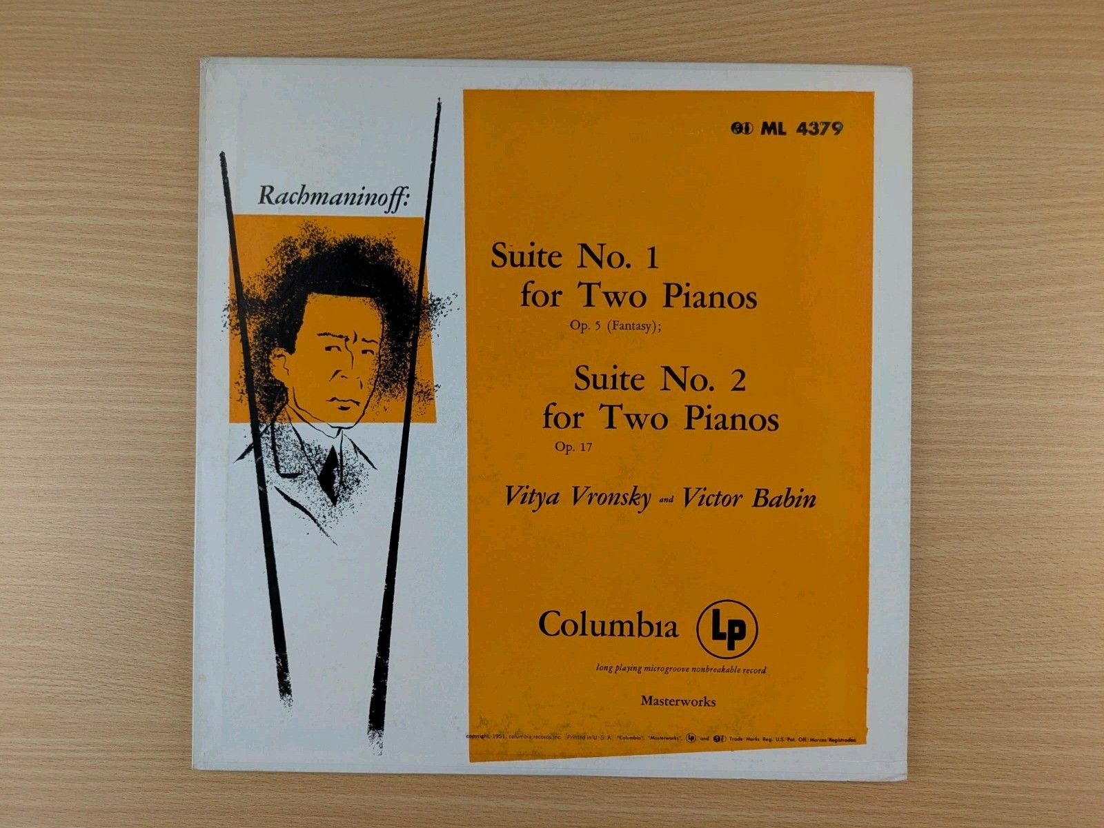 Rachmaninoff/Vronsky/Babin - Suite No. 1 For Two Pianos, Op. 5 (Fantasy) etc. LP