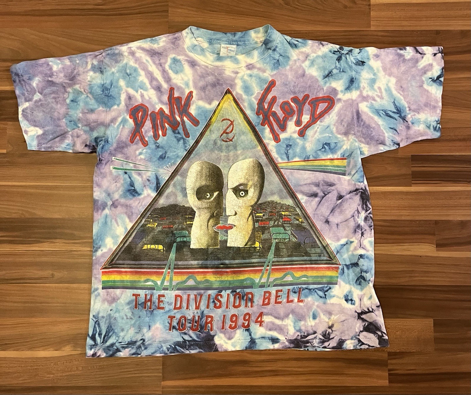 Vintage 1994 Pink Floyd Division Bell Tour Tie Dye T Shirt Large 90s Concert Vintage 1994 Pink Floyd Division Bell Tour Tie Dye T Shirt Large 90s Concert