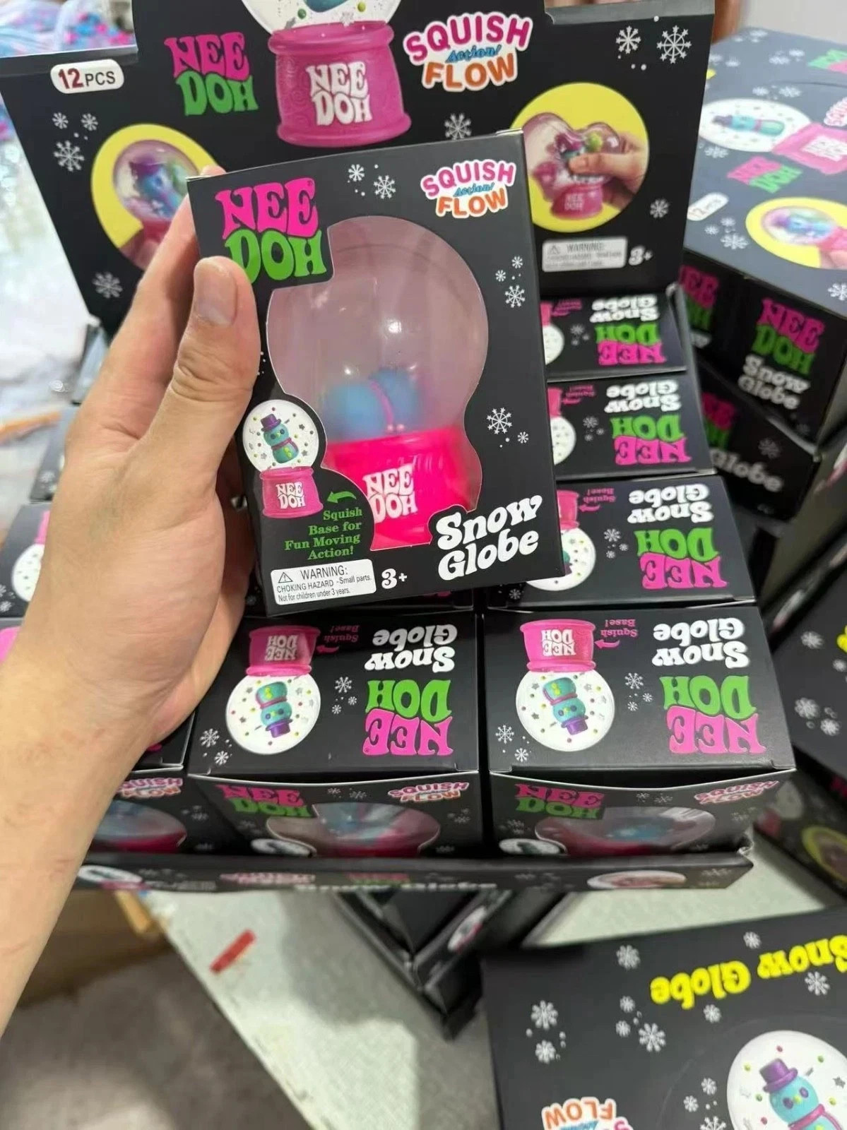Schylling NeeDoh Snow Globe Squish n' Flow Tactile Squeeze Toy 3+