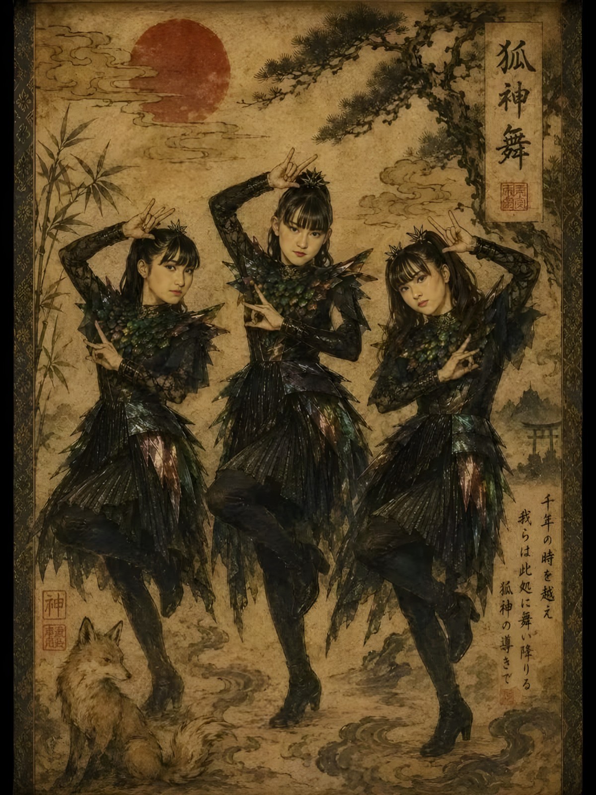 11x14 BABYMETAL Illustration Poster Brand New 