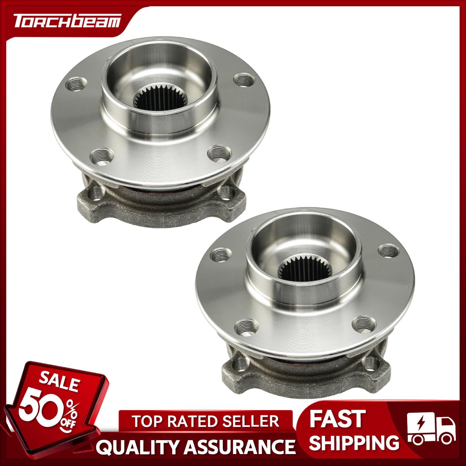 Pair Front Wheel Hub Bearing Assembly Fits 2007-2009 BMW X5 31206795959 2 Sides