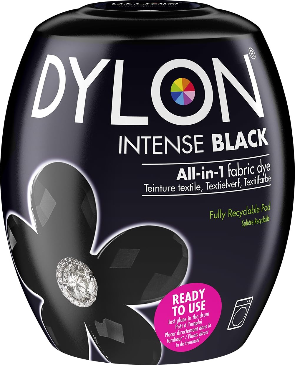 Dylon Machine Dye Kit 350g Velvet Black Fabric Dye Powder Colour Set