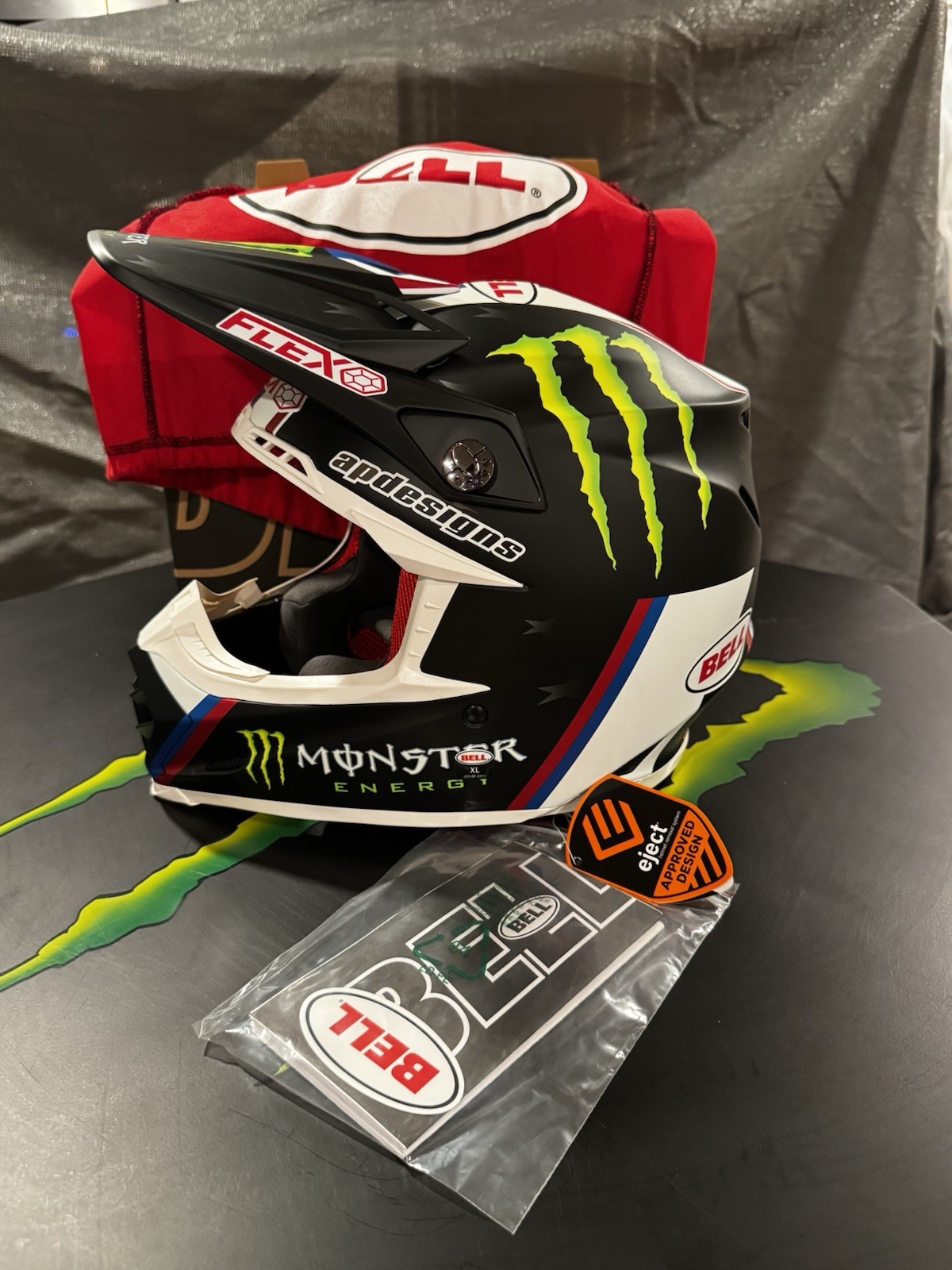 Bell Moto 9S Flex Eli Tomac Monster EnergyHelmet Size XL