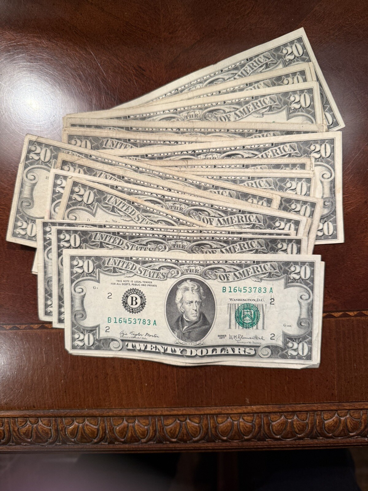 Old Vintage $20 Twenty Dollar Small Face Bills Old Vintage $20 Twenty Dollar Small Face Bills