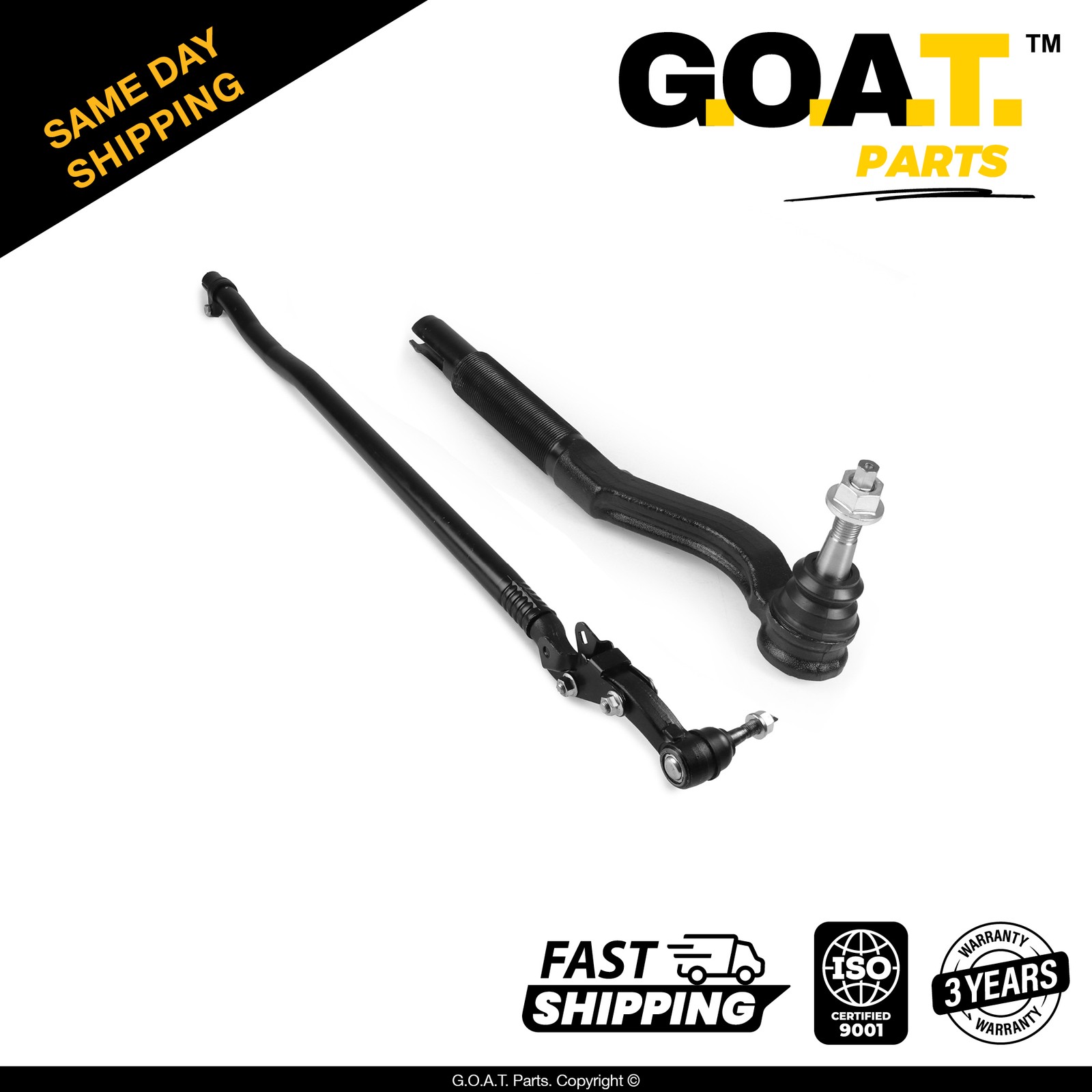 Pair Front Outer Tie Rod End Set for 2020-2025 Jeep Gladiator 2018-2025 Wrangler