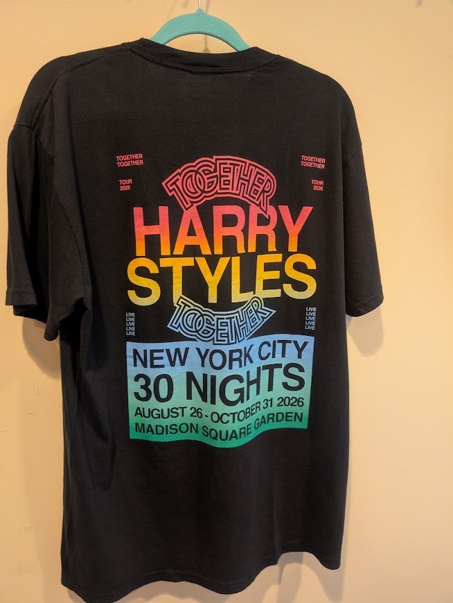 Harry Styles NWT 2026 Tour Exclusive MSG Black Tshirt Size Medium Original Merch Harry Styles NWT 2026 Tour Exclusive MSG Black Tshirt Size Medium Original Merch