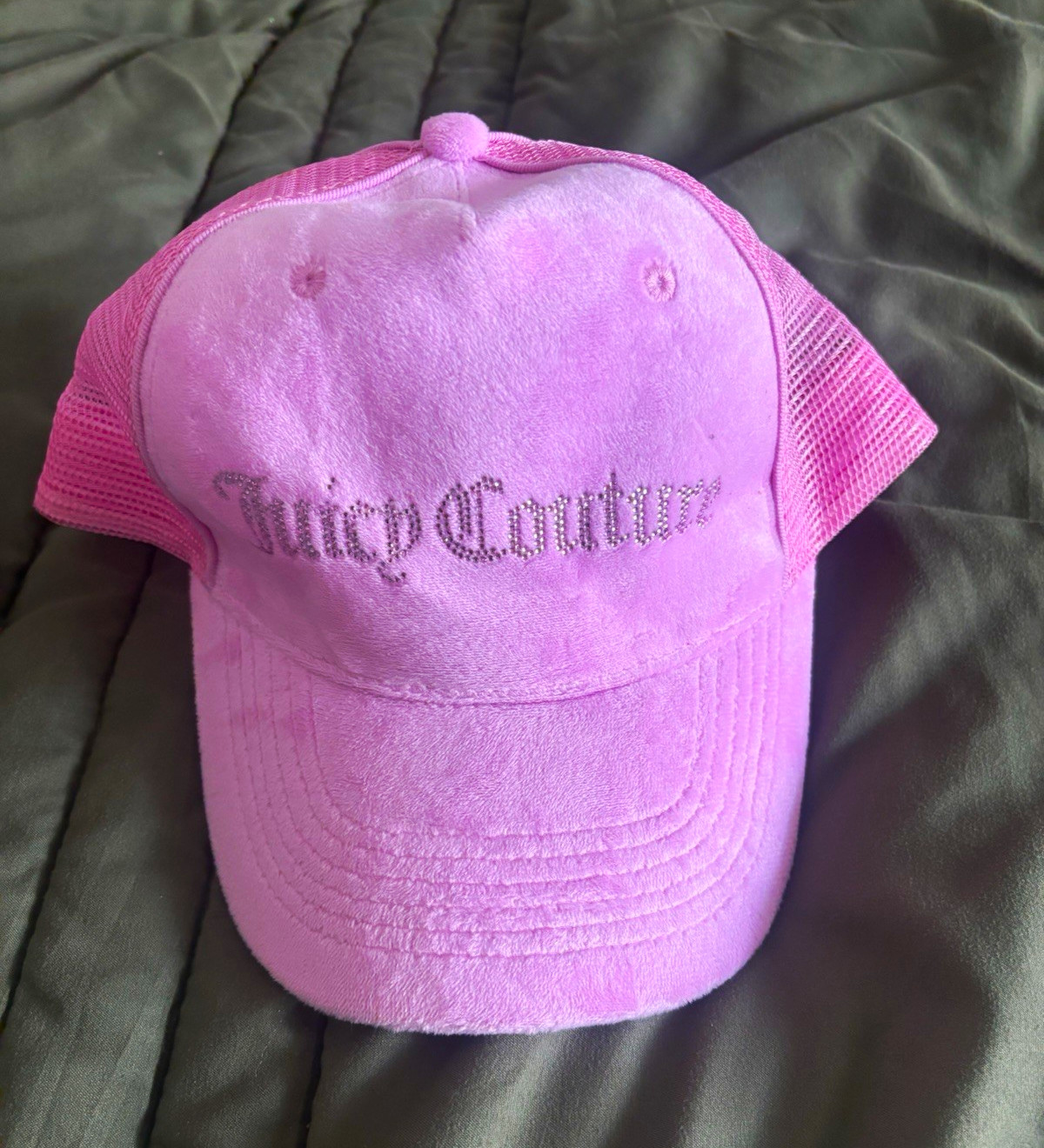 Juicy Couture Pink Trucker Hat Adjustable Mesh Back Embroidered Logo Women Juicy Couture Pink Trucker Hat Adjustable Mesh Back Embroidered Logo Women