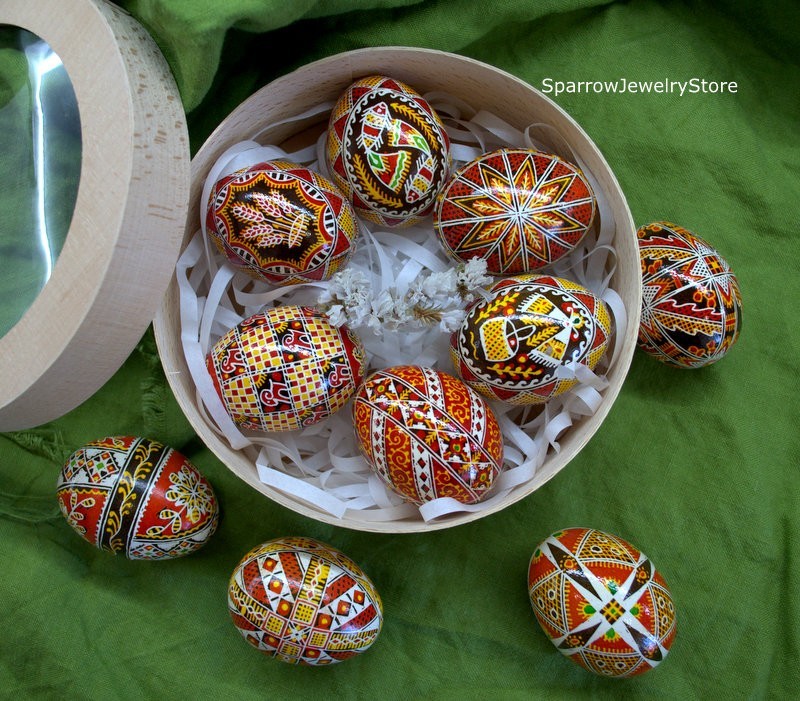 Handmade Ukrainian pysanka Traditional easter decor Holiday decor Gift for her