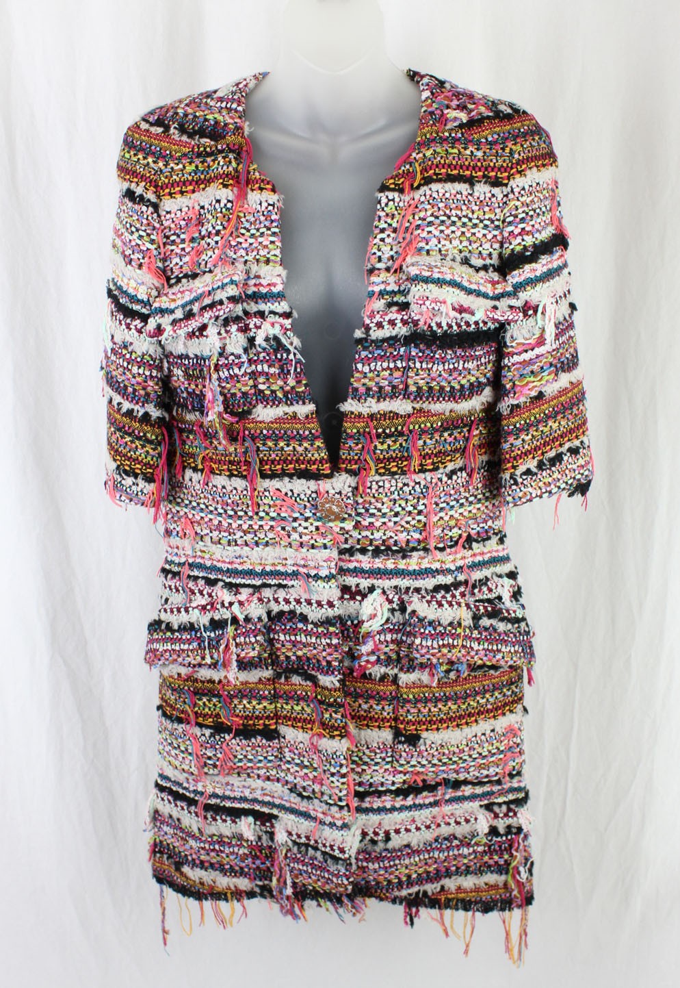 Chanel Paris-Dubai Women\'s Multicolor 2015 Fantasy Tweed Jacket Size 38 US 6