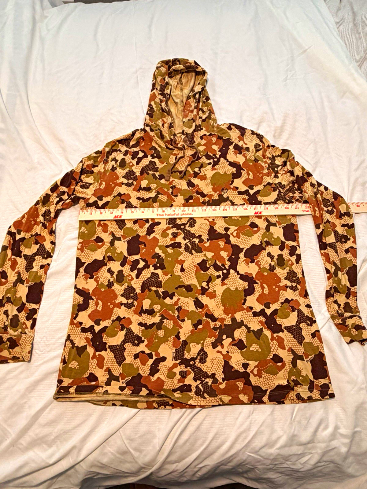 Duck Camp Men\'s Camo Pullover Fishing Hoodie Bamboo Long Sleeve