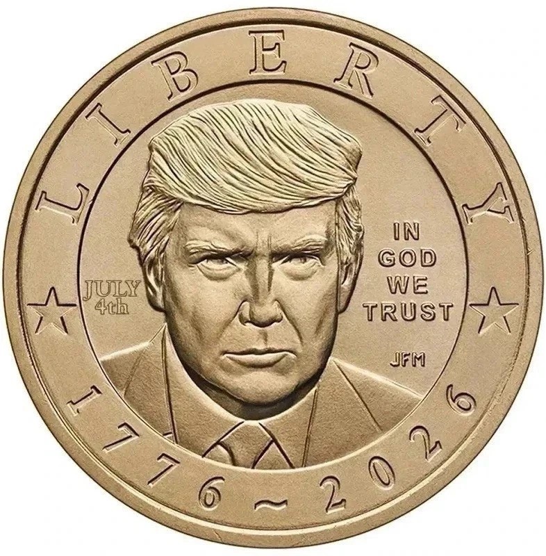 2026 Semiquincentennial President Donald J. Trump Dollar $1 Coin July 4th Privy