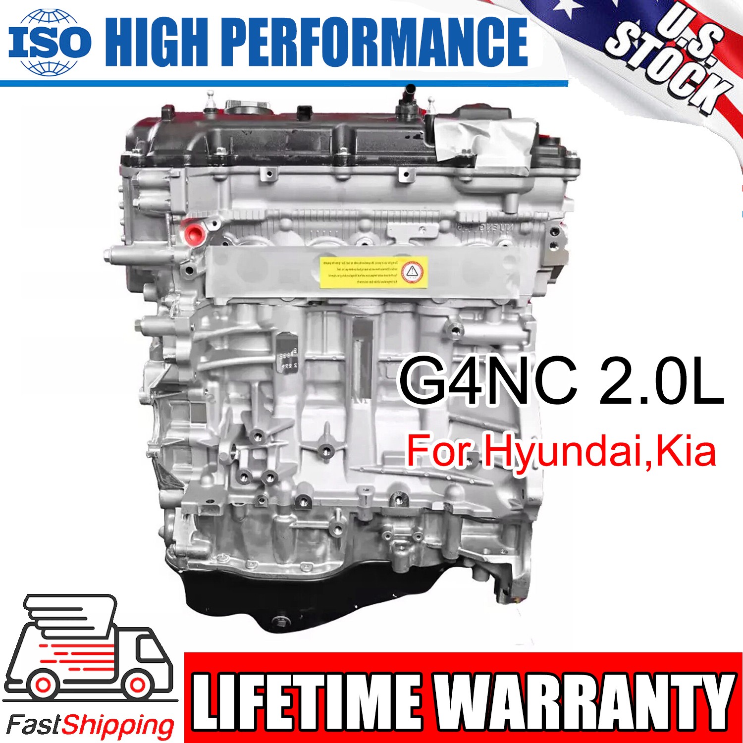 G4NC Long Block Engine Assembly 2.0L For Hyundai Kia Soul, Elantra Avante Lantra
