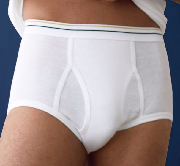 Stafford Men's 6-pk.100% Cotton Full-Cut White Briefs