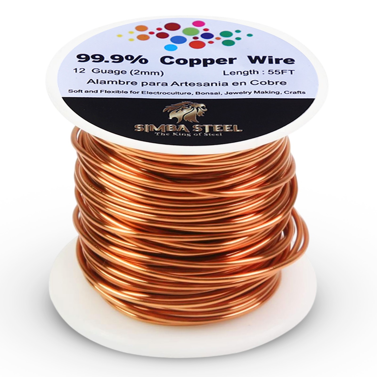 Copper Wire 99.9% Pure - Choose 8 To 30 Ga, 25FT to 200FT,  Jewelry, DIY, Craft