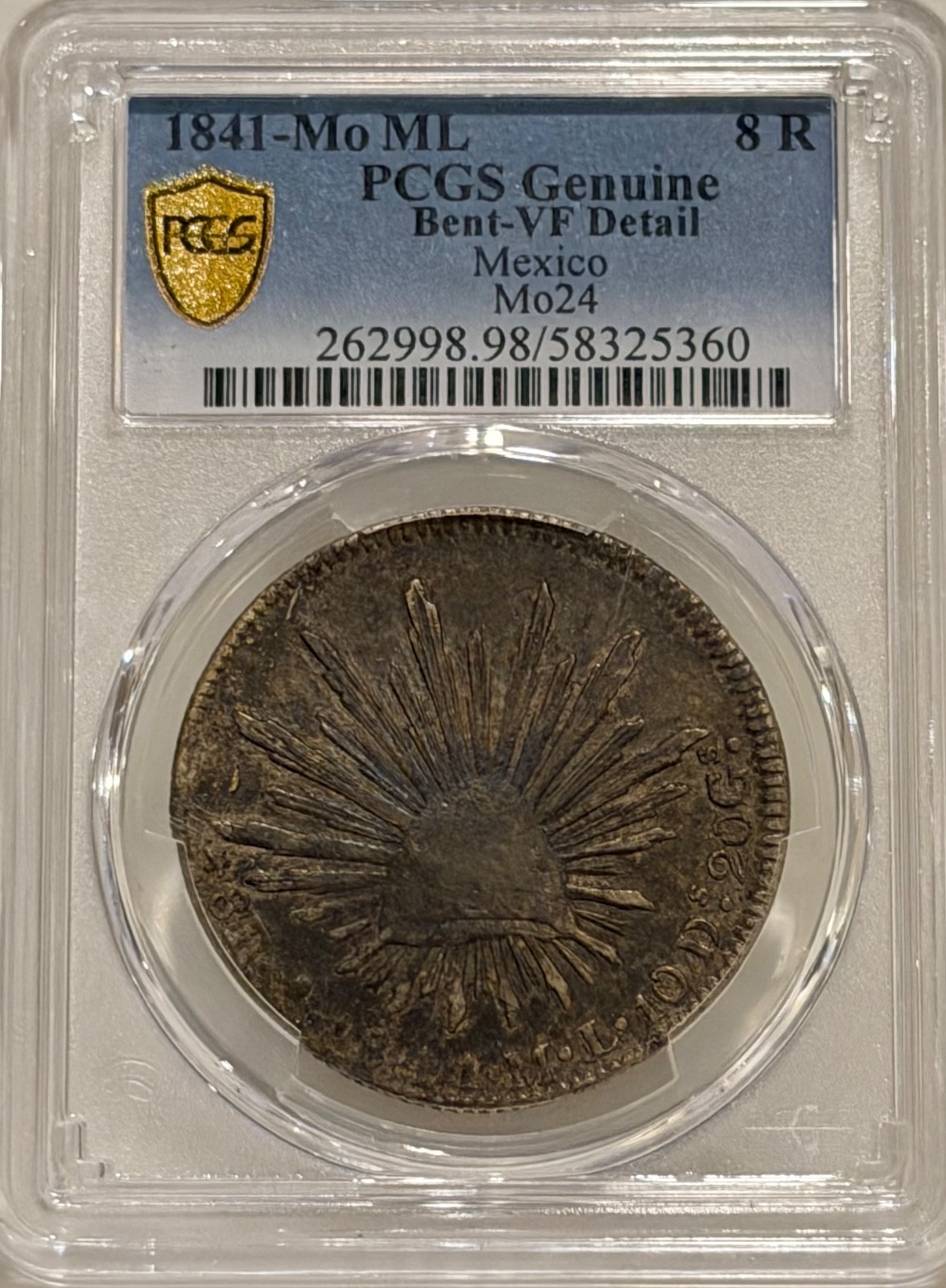 1841 Mo ML Mexico Silver 8 Reales PCGS VF Details