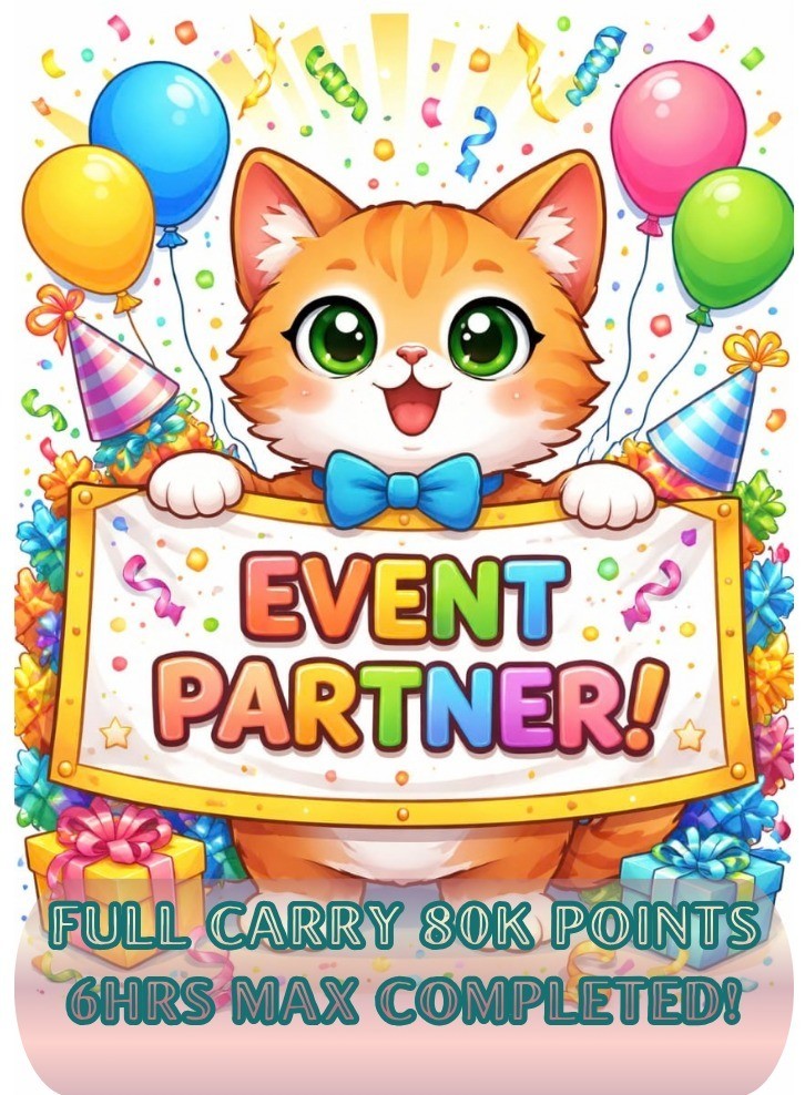 mGO⚡Event Partners⚡Full Carry 80K Points⚡Coming 15th Sept⚡ 6 Hrs Max 🚀 1x Slots