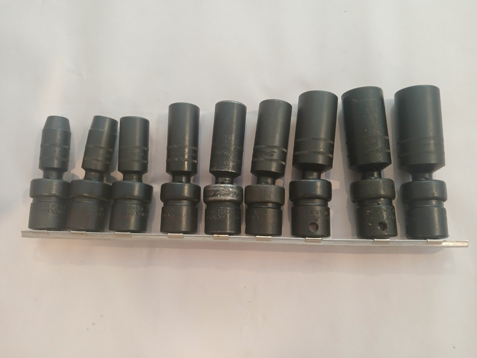 Snap On 9Pc Metric 3/8 Drive Deep Impact Swivel Universal Socket Set 10MM 19MM