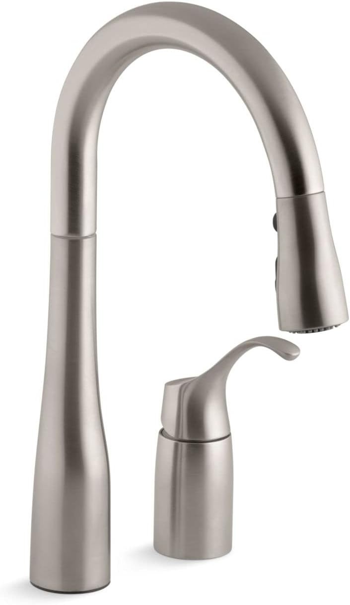 Kohler Simplice Two-Hole Kitchen Sink Faucet - K-647-VS - VIBRANT STAINLESS