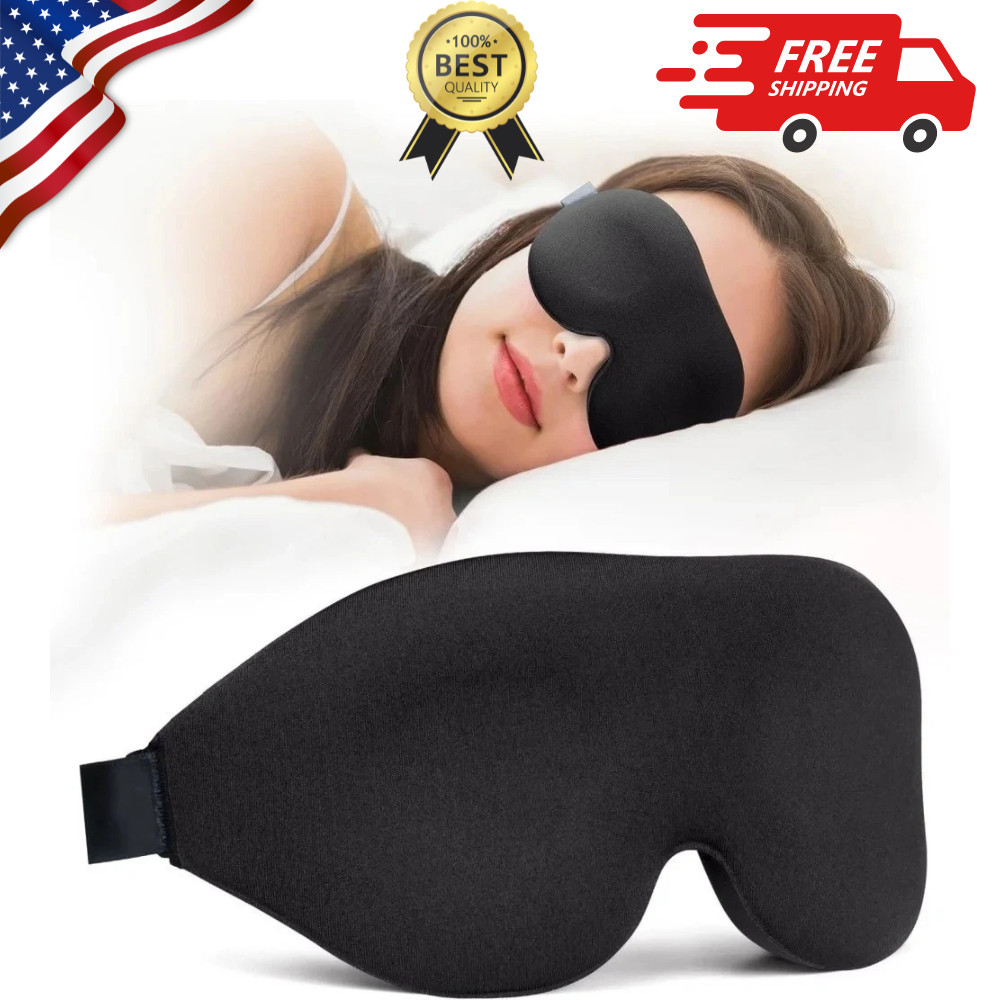 Luxury Sleep Eye Mask for Side Sleeper Men Women, Zero Eye Pressure 3D Mask