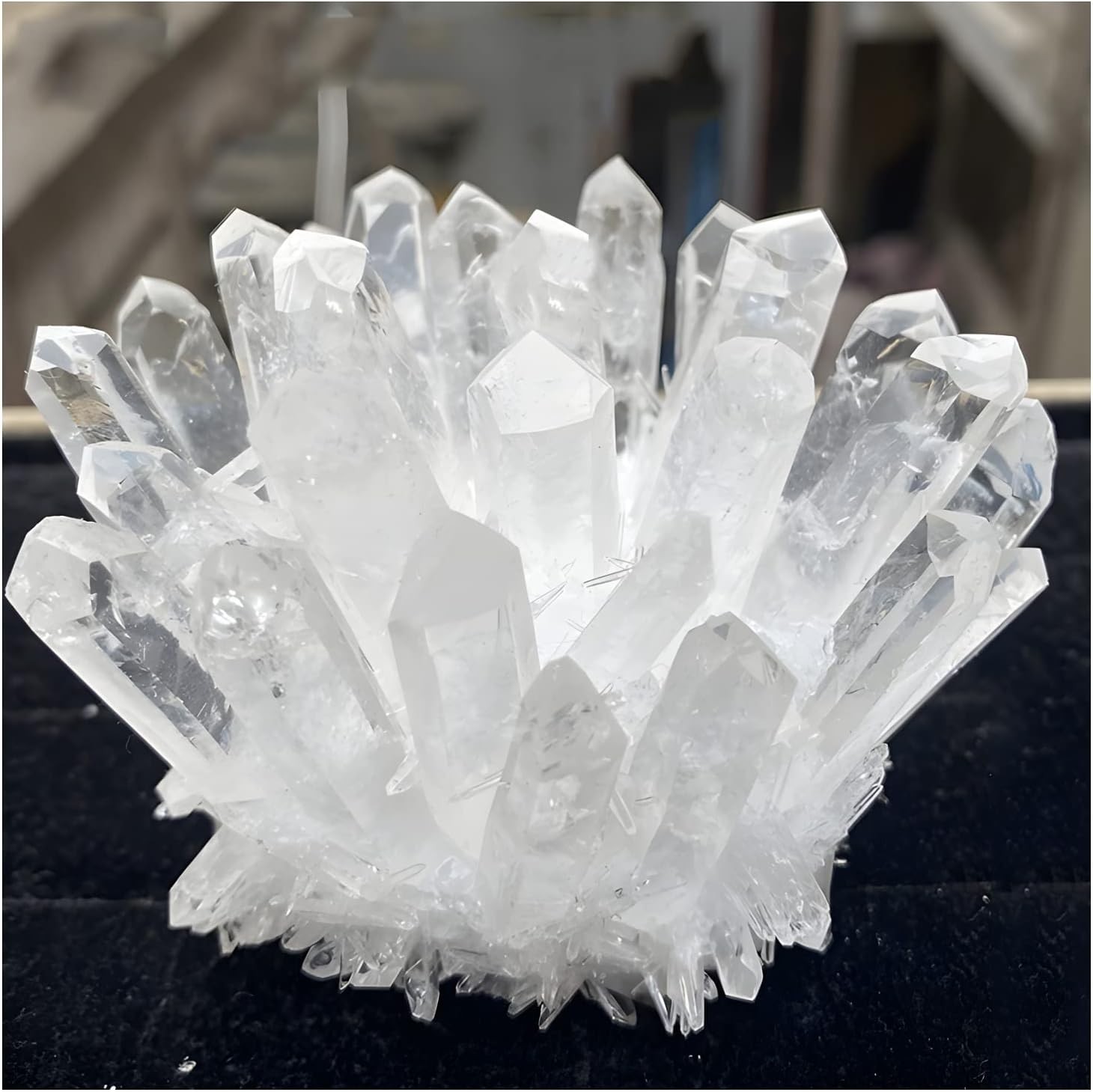 700G Rare Natural Clear Quartz Cluster White Crystal Healing Mineral Specimens