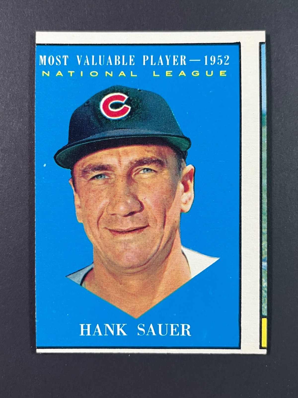 1961 Topps - Most Valuable Players Hank Sauer #481 Miscut 1961 Topps - Most Valuable Players Hank Sauer #481 Miscut