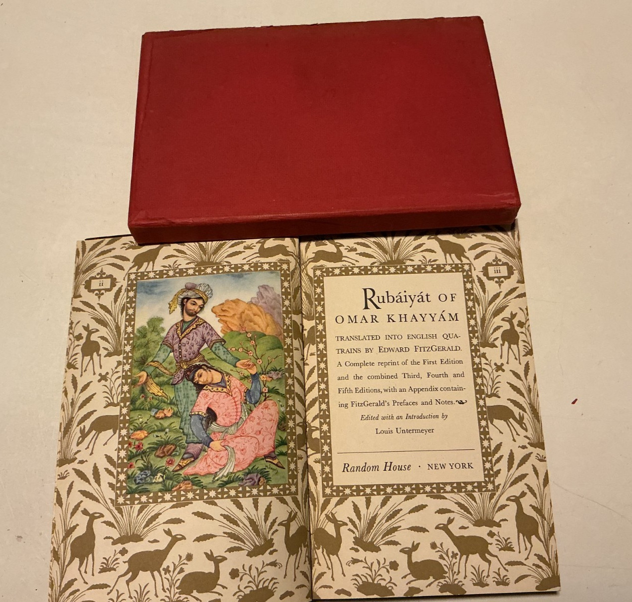 Rubaiyat of Omar Khayyam (1947) Random House Edition Fitzgerald