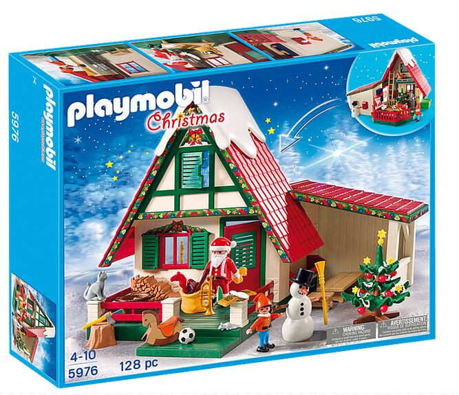 Playmobil Christmas Set 5976 Santa Claus House Workshop Gift 128pc Boxed New