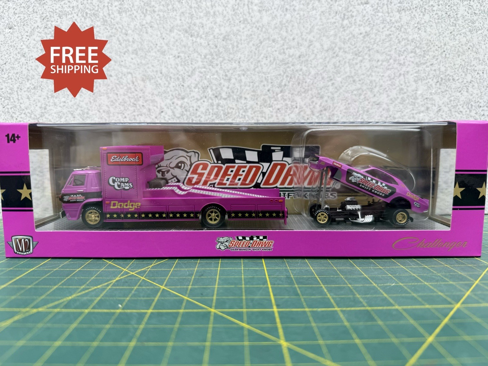 1/64th M2 Auto Haulers R86 Speed Dawg 1966 Dodge L600 & 1971 Dodge Challenger FC