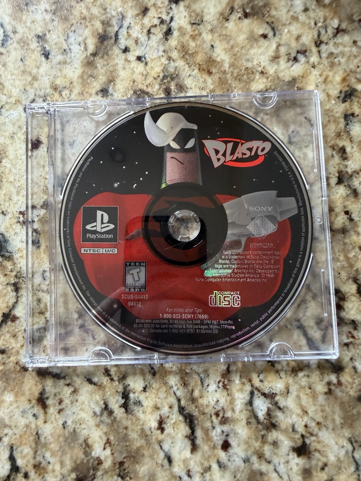 Blasto (Sony PlayStation 1, 1998) PS1 Disc Only