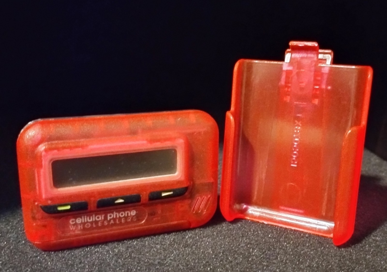 MOTOROLA Ultra Express Hot Pink/Clear FLX Pager W/ Holster Tested & Working