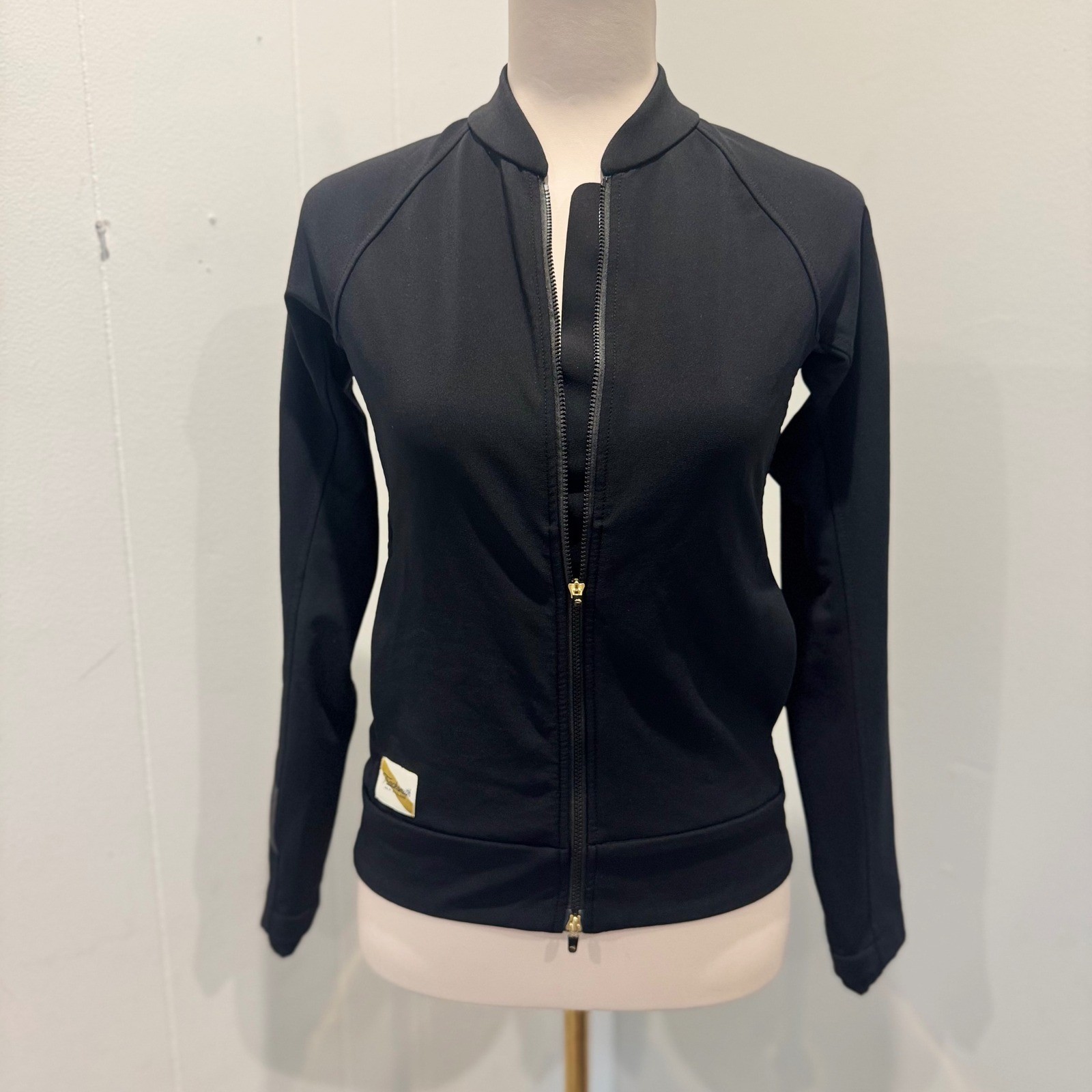 Tracksmith NDO Black Merino Wool Full Zip Jacket Winter running Rare  | Size XS