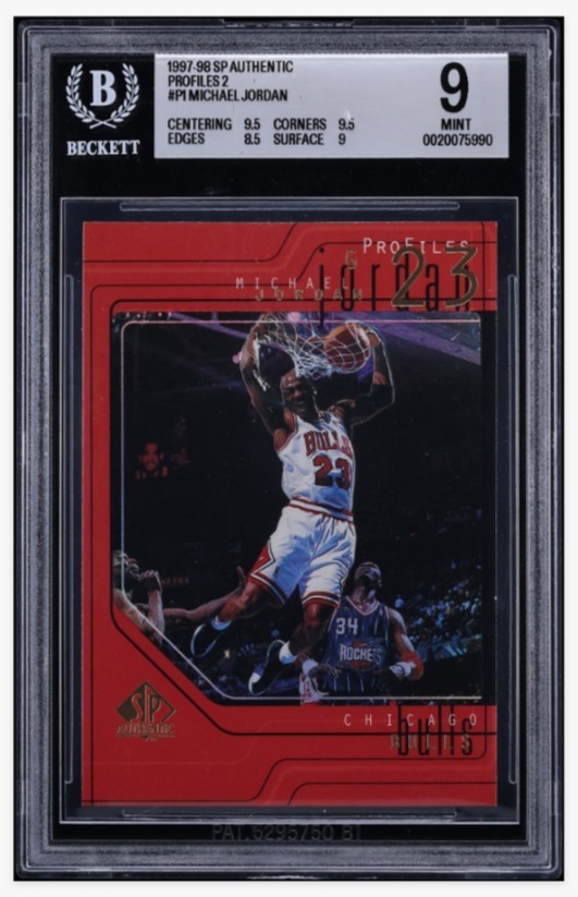 1997-98 Upper Deck SP Authentic Michael Jordan Profiles II #P1 BGS 9 MINT Bulls