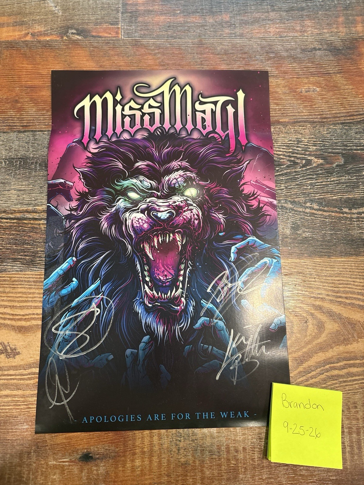 Miss May I Apologies Are for the Weak Signed VIP Music Poster Miss May I Apologies Are for the Weak Signed VIP Music Poster