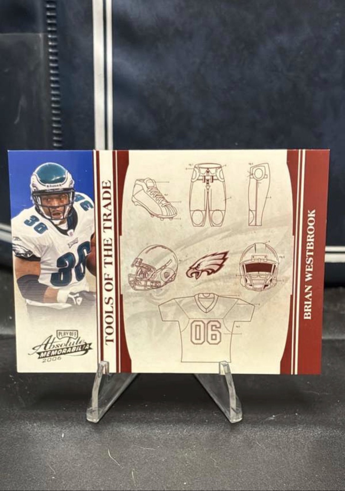 2006 Playoff Absolute Memorabilia - Tools of the Trade Brian Westbrook Red /100