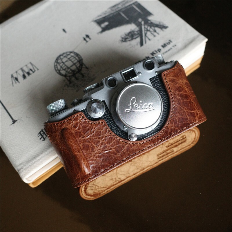 Handmade Half Case For Leica IIIF IIIC 3F 3C Camera Retro Cover Genuine Leather