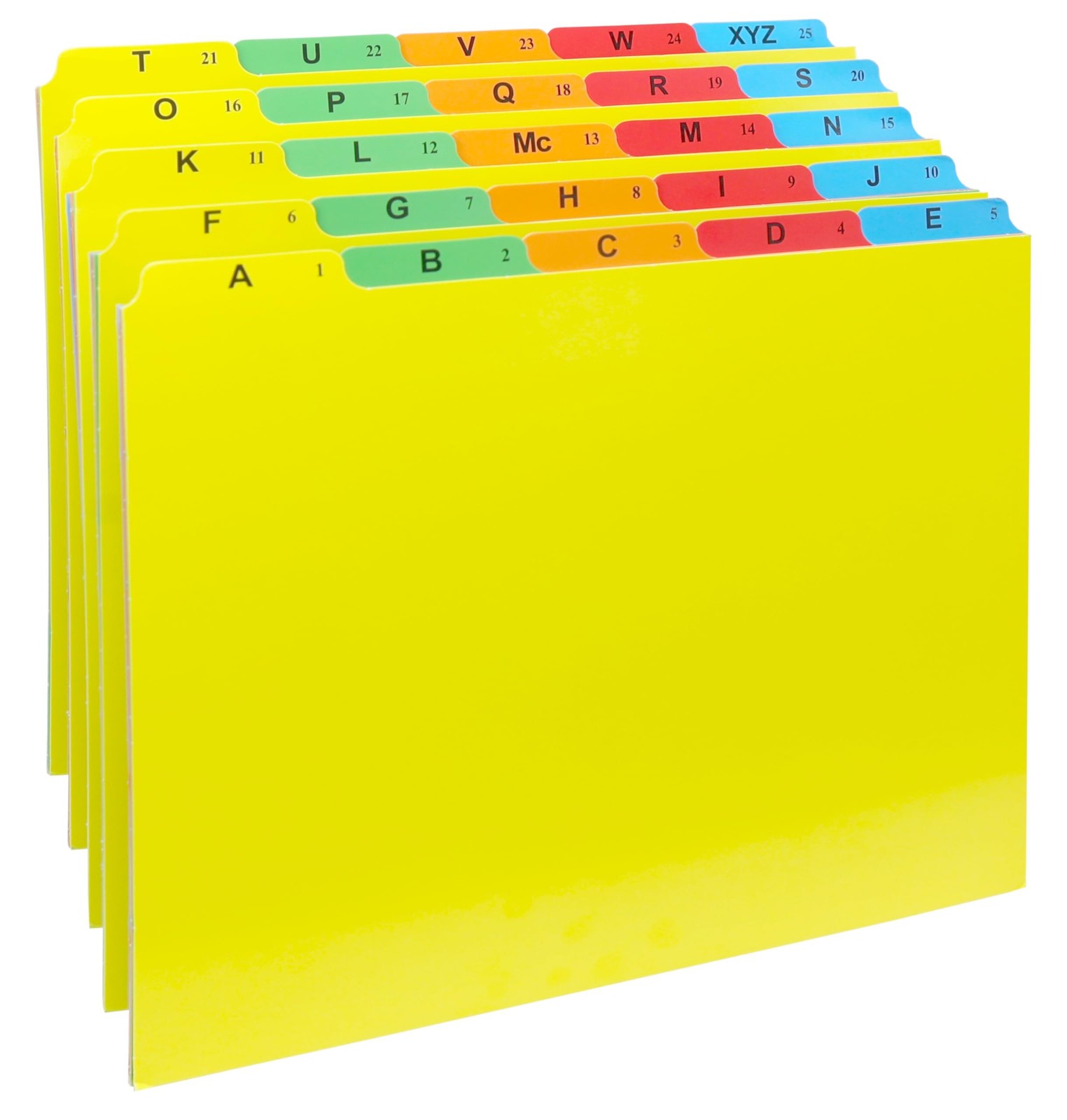 Iconikal Alphabetical File Folder Guide Dividers, A-Z Index, 5 Tabs Across He... Iconikal Alphabetical File Folder Guide Dividers, A-Z Index, 5 Tabs Across He...