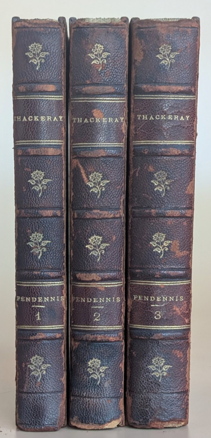 1849-1850 Pendennis W M Thackeray Complete 3 Vol Set Tauchnitz Leipzig