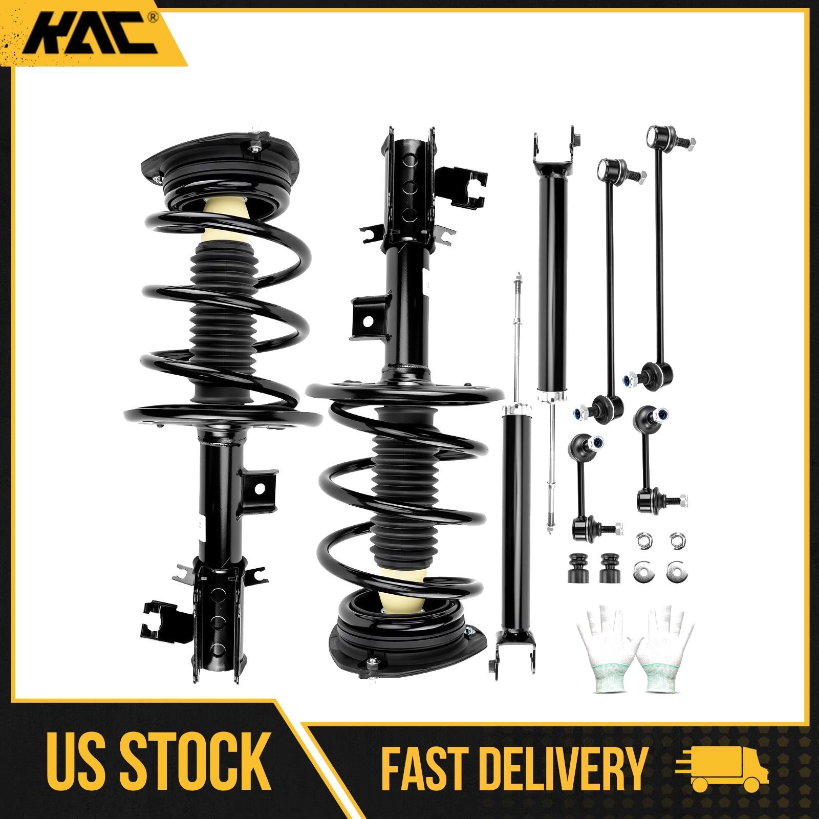 8PCS Front Rear Struts Shock & Sway Bars Links For 2007-2013 Nissan Altima 2.5L